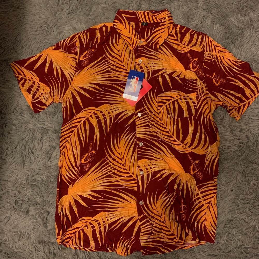 Cleveland Cavaliers NBA Mens Hawaiian Button Up